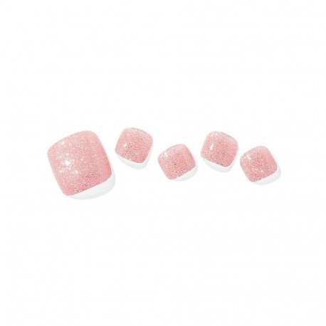 Geellakikleebiste pediküürikomplekt Ohora Semi Cured Gel Pedicure Strips (P Pink Salt)