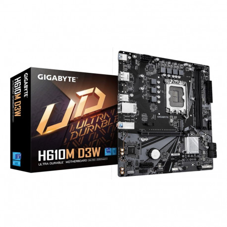 GIGABYTE emaplaat H610M D3W 14. põlvkonna Intel Core protsessorite tugi 5+1+1 phases VRM kuni 5600MH