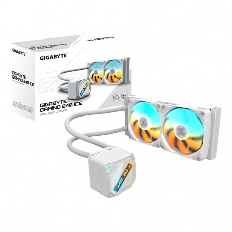 Gigabyte protsessori vesijahuti GAMING 240 ICE 2x120mm ARGB ventilaatorit, slide-in lukustusmehhanis