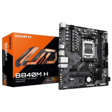 Gigabyte emaplaat B840M H AMD Ryzen 9000 protsessorid 5+2+2 faasiga VRM kuni 7200MHz DDR5 (OC) 1xPCI