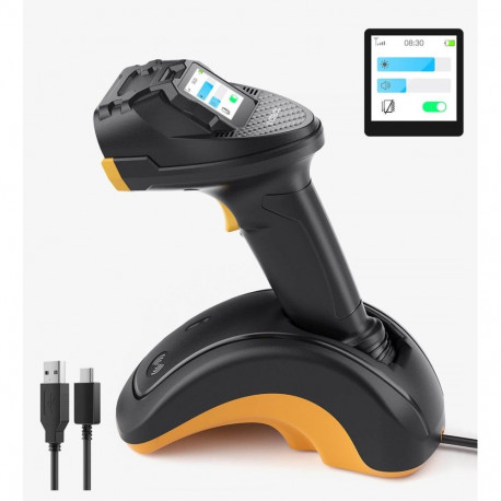Inateck käeshoitav vöötkoodiskanner PRO 8 1D/2D CCD/CMOS, kollane, must