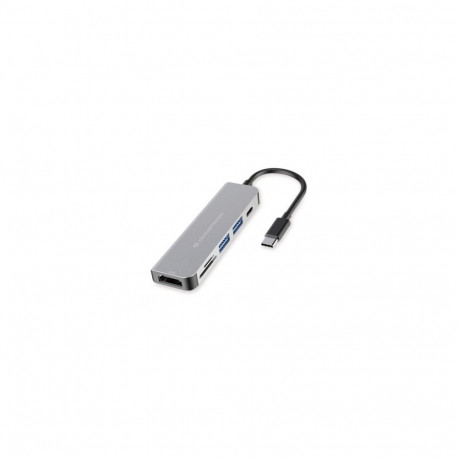 Conceptronic sülearvuti dokk/portreplikator DONN02G USB 3.2 Gen 1 (3.1 Gen 1) Type-C alumiinium