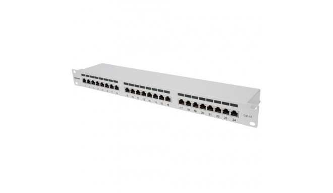 INTELLINET patchpaneel 24-Port Cat6a FTP 1HE, hall