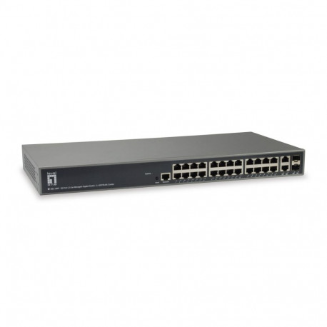 LevelOne lüliti TURING 26-pordine L3 Lite haldatav gigabit 2 x SFP/RJ45 Combo
