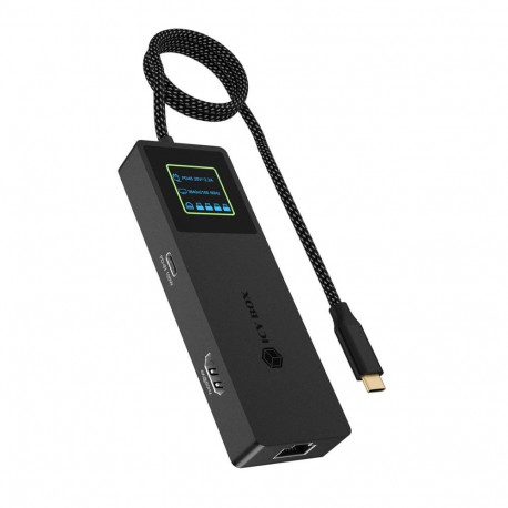 ICY BOX dokijaam Spade Dock 4038 7-ühes LCD-ekraaniga PD 100W