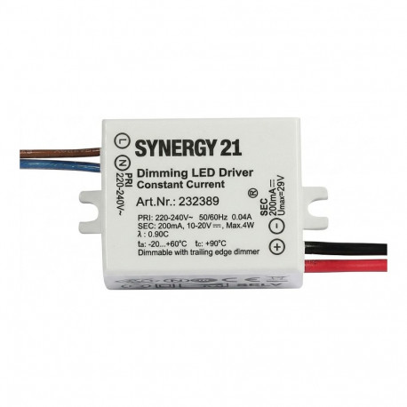 "Synergy 21 LED Deckeneinbauspot Helios Netzteil TRIAC dimmbar"