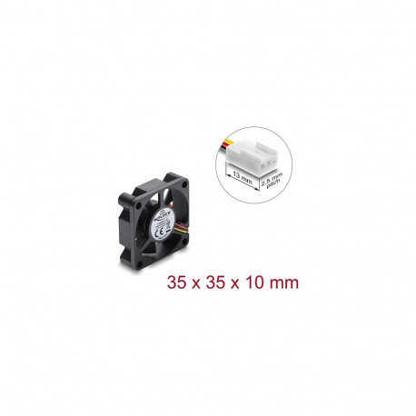 Aksiaalventilaator 12V DC, 35 x 35 x 10mm, must