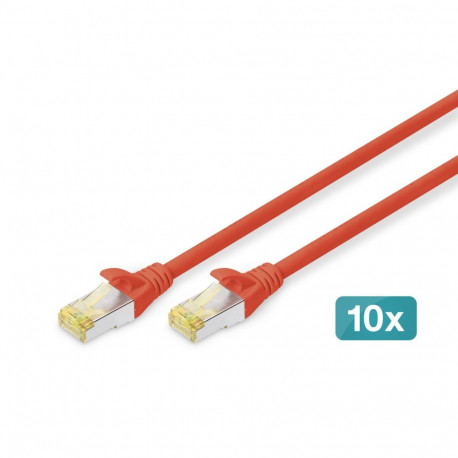 Digitus CAT 6A S/FTP patch-kaablid 3m, punased, 10-osaline pakk