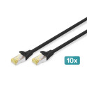 Digitus CAT 6A S/FTP patch cable, 10 pieces