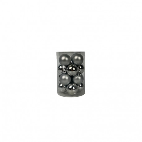 Klaasist hõbedased jõulukuulid D4CM 16PCS