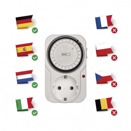 Mechanical timer Socket TS-MD31 SCHUKO, EMOS