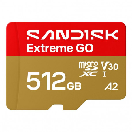 Memory Card - SanDisk Extreme GO 512 GB MicroSDXC UHS-I 240 MB/s Read 160 MB/s Write