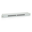Equip varjestatud patch-paneel 16-Port Cat.6, helehall