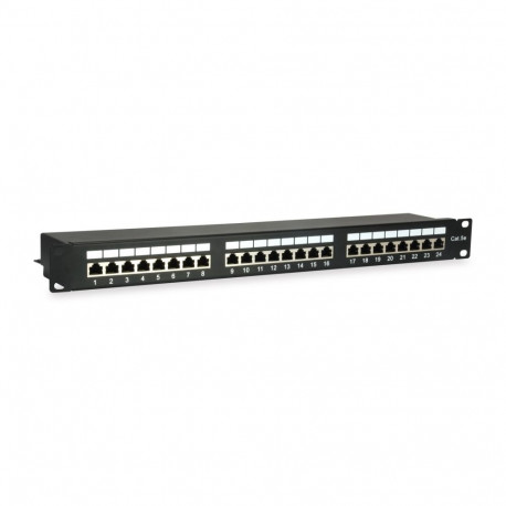 Equip patch-paneel 24-Port Cat.5e varjestatud, must