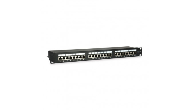 Equip patch-paneel 24-Port Cat.5e varjestatud, must