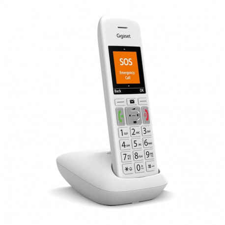 Gigaset analoog/DECT-telefon E390 helistaja tuvastusega, valge