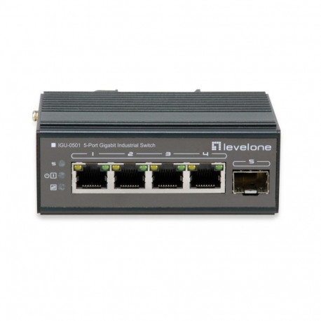 LevelOne IGU-0501 network switch Gigabit Ethernet (10/100/1000) Black