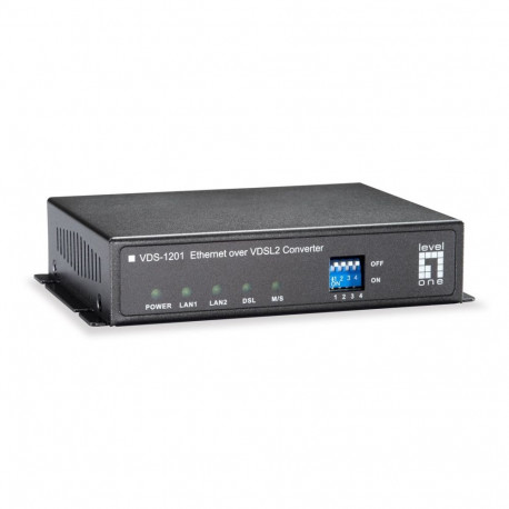 LevelOne võrgu meediamuundur VDS-1201 100Mbit/s, must
