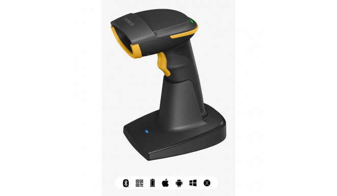 Inateck BCST-54 Handheld bar code reader 1D/2D CMOS Black, Yellow