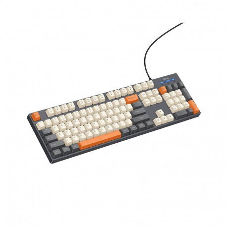 Wired keyboard QWERTY Hoco GM61 tri-color (white, grey, orange)