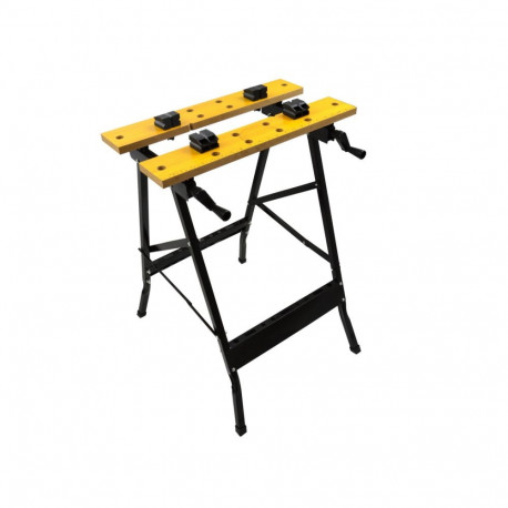 GEKO kokkupandav reguleeritav töölaud detailide kinnitamiseks 100kg teras puit 560x780x620mm lõugade