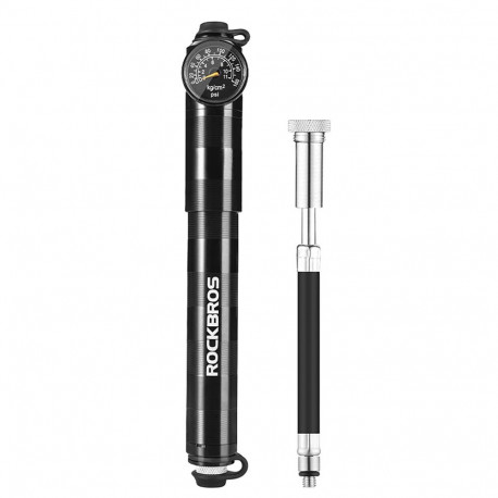 Rockbros HQ-67A-L03 BK Bicycle Pump with Pressure Gauge - Black