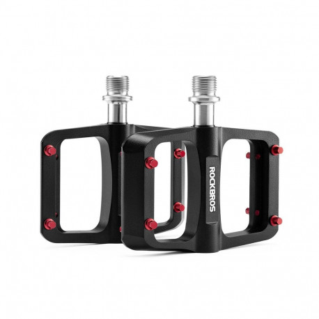 Rockbros BP2603 Platform Bicycle Pedals with Titanium Axle and Magnesium Alloy Bearings - Black