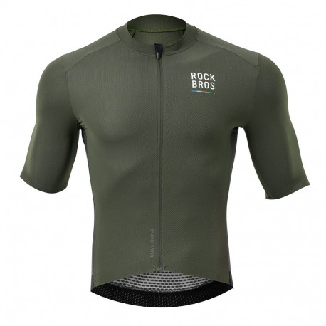 Rockbros 15220004002 ROAD TO SKY men's cycling jersey short sleeve S - green