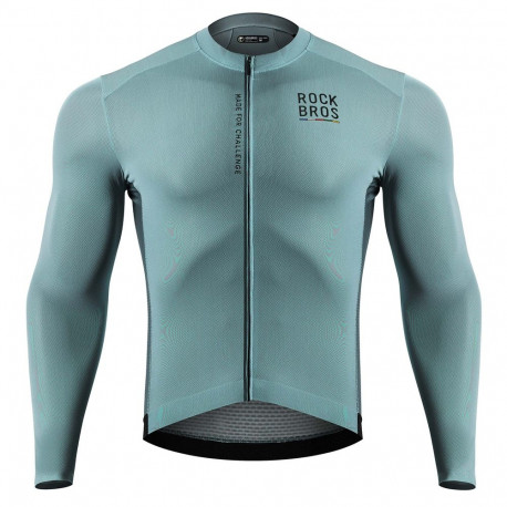Rockbros 15120015016 ROAD TO SKY men's cycling jersey long sleeve S - gray-blue