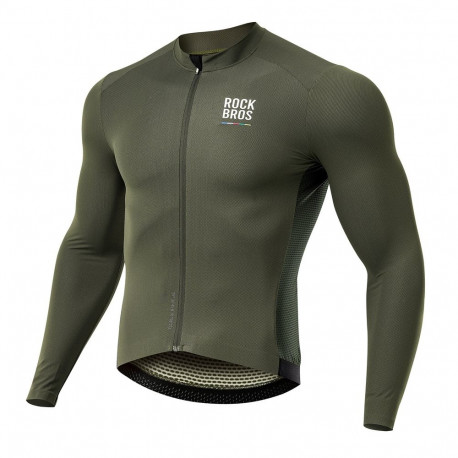 Rockbros 15220003004 ROAD TO SKY men's cycling jersey long sleeve L - green