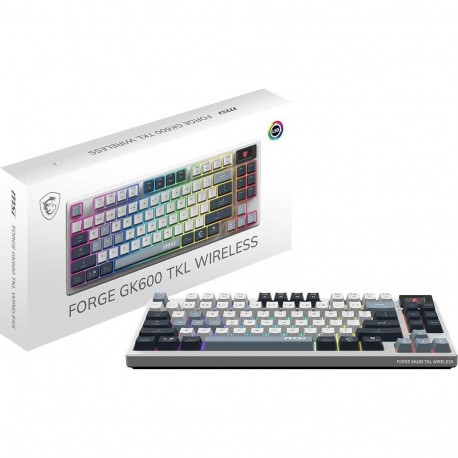 MSI FORGE GK600 TKL WIRELESS SKY | Gaming Keyboard | Wireless