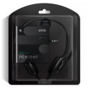 The EPOS PC 5 CHAT is a lightweight, on-ear wired headset designed for internet tel