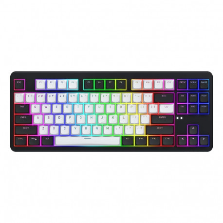 HATOR Rockfall 3 TKL Wireless, black, QMK/VIA, OMA profile white-black keycaps Keyboard - linear mec
