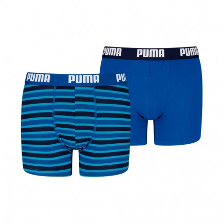 Puma laste bokserid 938970 04 igapäevased triibulised 2-pakk 152cm, sinine-must
