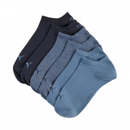 Puma sokid 938624 22 madalad ühevärvilised 3-pakk 35-38, tumesinine, sinine