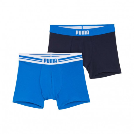 Puma meeste bokserid 938476 03 XL 2-pakk igapäevase logoga, sinine, tumesinine