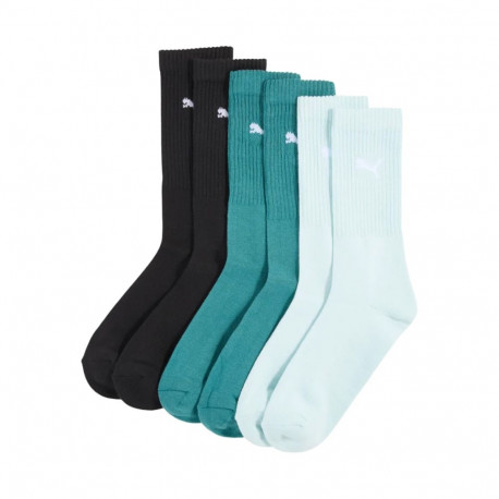 Skarpety Puma Crew 3 pary czarne, morska zieleń, błękitne 880355 41
