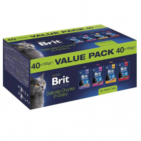 BRIT Premium by Nature Value pack Adult Box - wet cat food - 40x100g