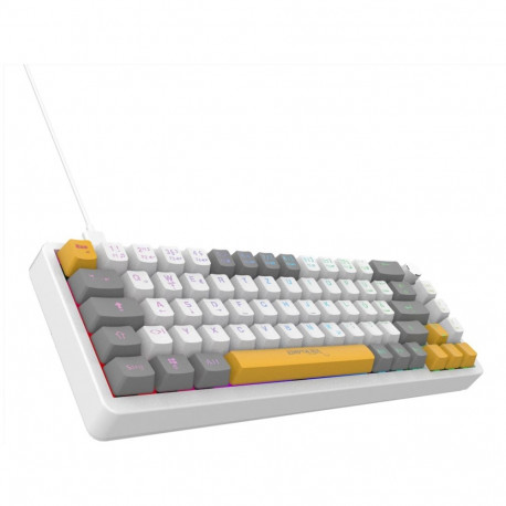 INCA mehaaniline mänguklaviatuur RedSwitch RGB USB 2.00m, valge