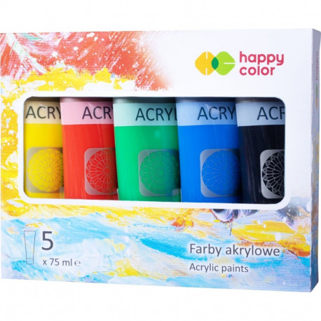 Akrüülvärvide komplekt – põhitoonid, 5x75ml