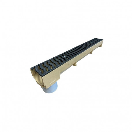 DUCT ELEMENT WITH CAST IRON GRATE AND P