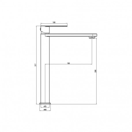 BASIN MIXER RIO STANDING HIGH BRU NICKEL
