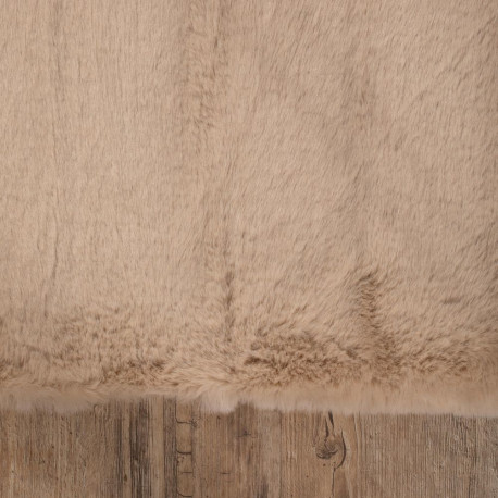 FAKE RABBIT FUR 80X150CM RECTANGLE BEIGE