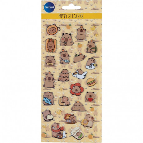 DECORATION STICKERS PUFFY CAPYBARA