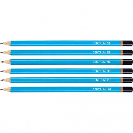 SET OF 6 PENCILS 3H.2H.HB.HB.2B.3B