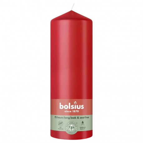 PILLAR CANDLE RED H20CM/D6.8CM