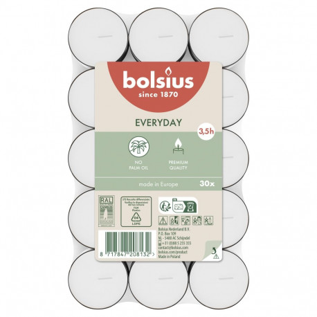 CANDLES BOLSIUS 3.5H 30PCS