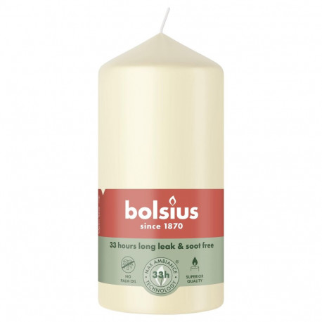 CANDLE PILLAR IVORY H12CM/D5.8CM