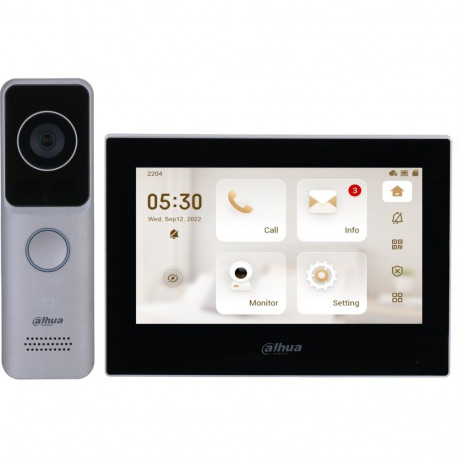 Dahua Technology videointerfoni süsteem KTW02 2MP 17.8cm (7"), helehall