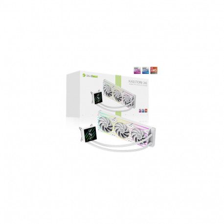 Gamemax CPU Liquid Cooler | HAILSTORM 360 LCD WH | White